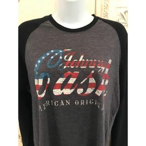Johnny Cash American Original Flag T-shirt SzL